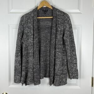 Eileen Fisher Knitted Cardigan Gray Chunky Knit Minimalist Cozy Luxury Women's L